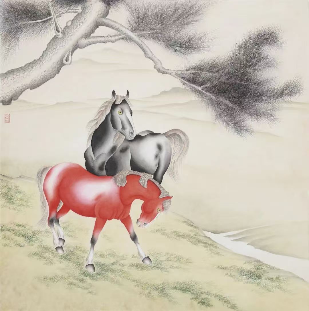 芳华·共舞 2026北京工笔重彩画会女画家线上绘画作品展(第二期)-图片8