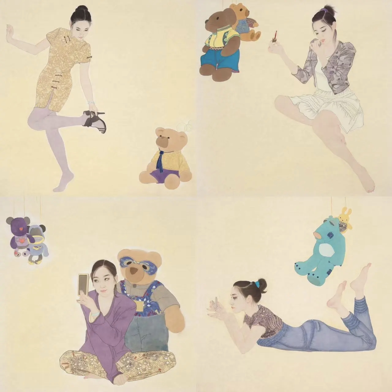 芳华·共舞——2026北京工笔重彩画会女画家线上绘画作品展第九期-图片5