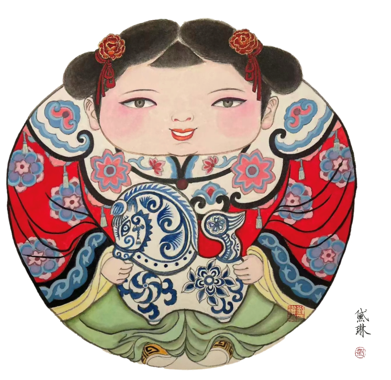 芳华·共舞——2026北京工笔重彩画会女画家线上绘画作品展第九期-图片12