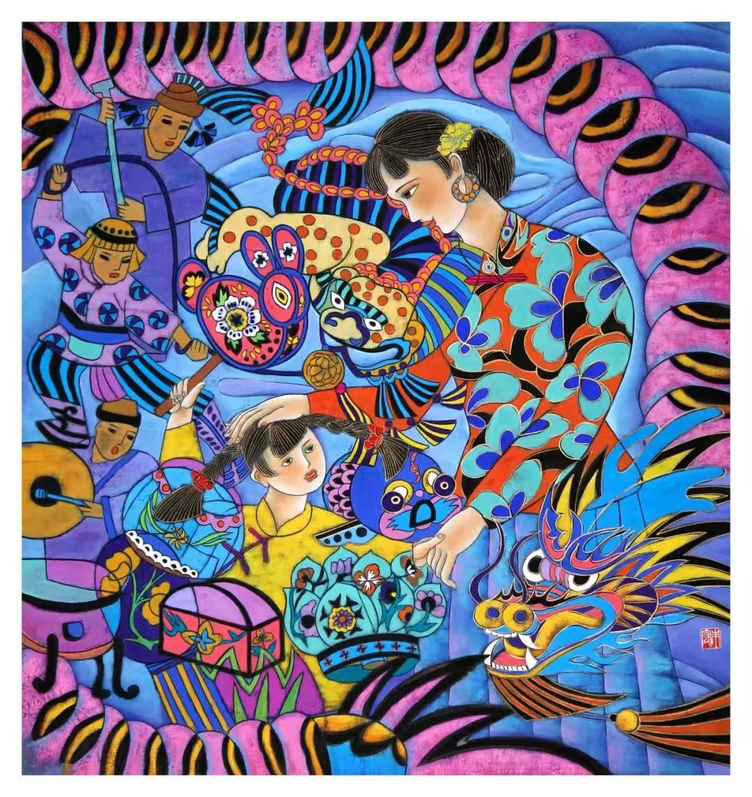 芳华·共舞——2026北京工笔重彩画会女画家线上绘画作品展第六期-图片32