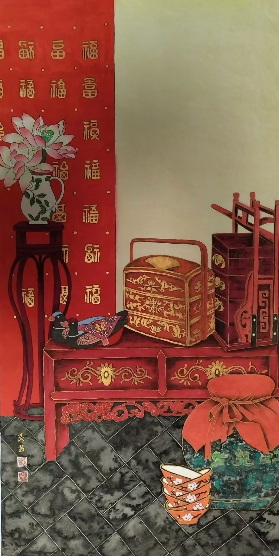 芳华·共舞——2026北京工笔重彩画会女画家 线上绘画作品展 第五期-图片23