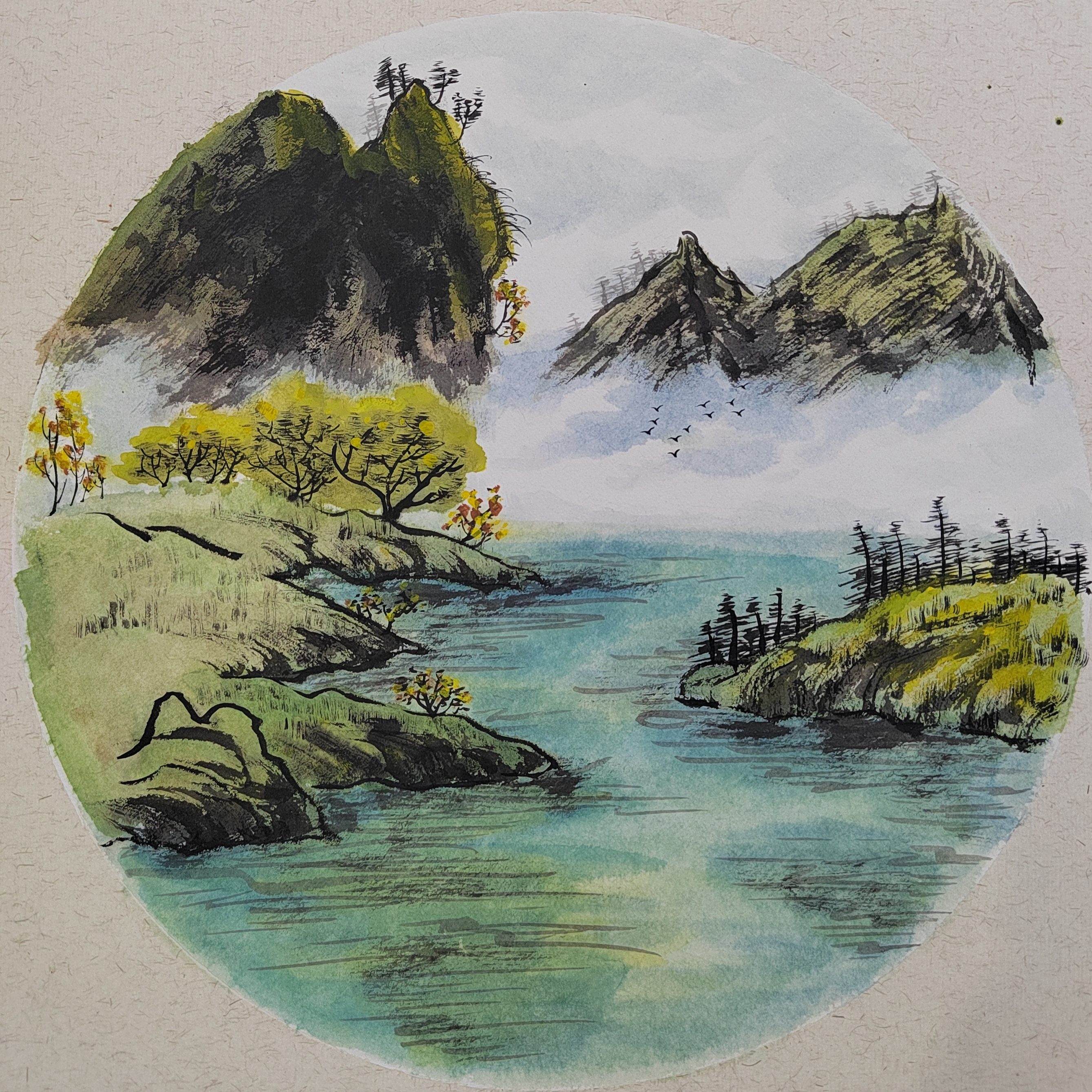 烟 雨 丹 青  观鱼情缘第十二期画展（二）-图片7